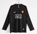 Camisa Manchester United Away 2007-2008 Manga Longa