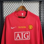 Camisa Manchester United Home 2007-2008 Manga Longa - Imagem 3