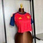 Camisa Cropped Espanha Home Feminina 2026 - Imagem 3